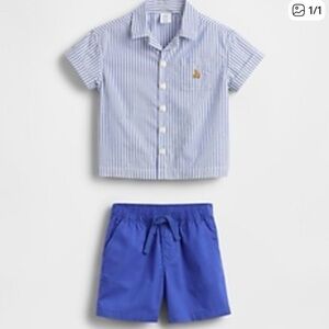 GAP Blue and White Striped Baby Outfit